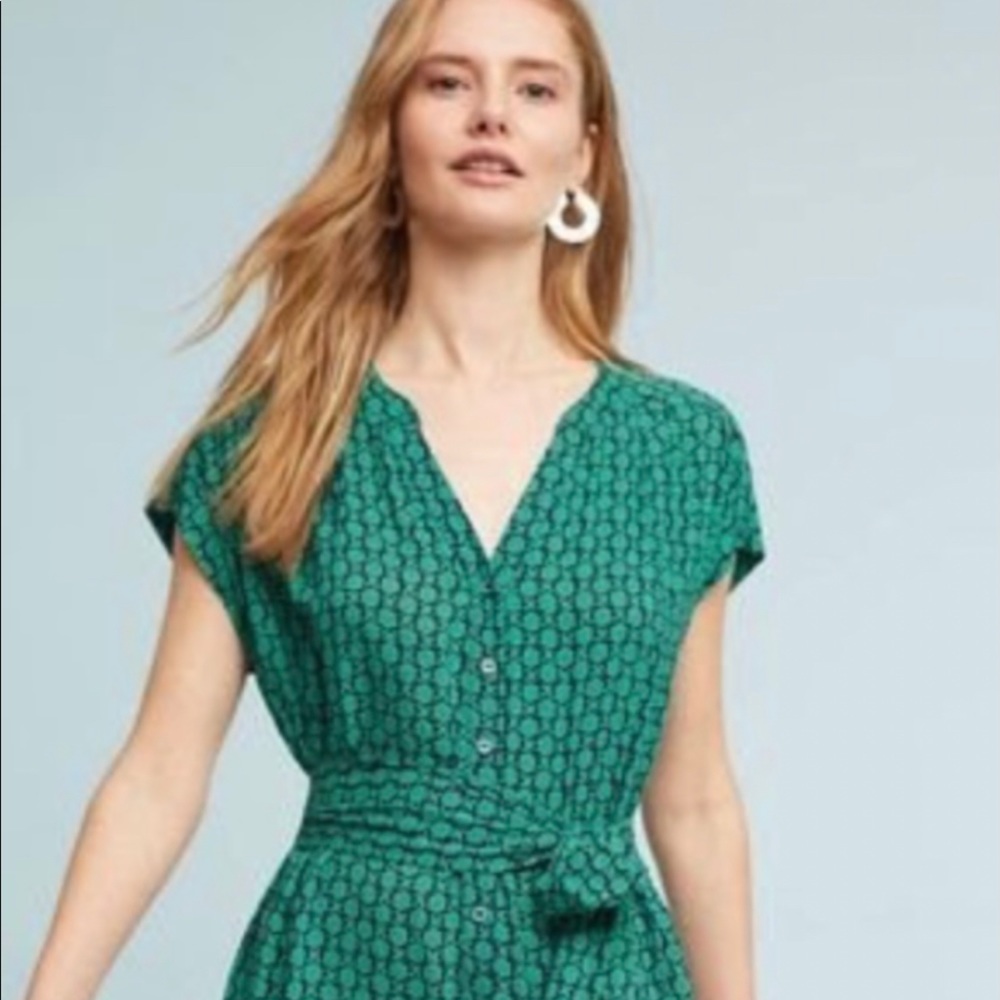 XS Maeve Anthropologie Geoscope Jumpsuit